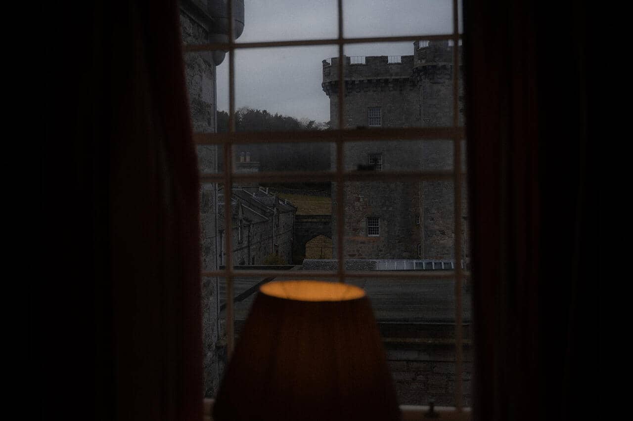 DUndas Castle Winter Gothic Wedding View