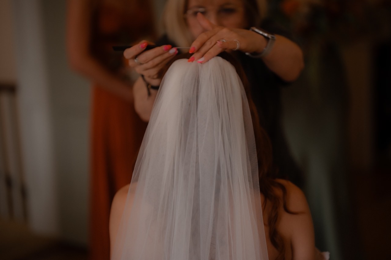 Rivington Hall Wedding Bride getting ready