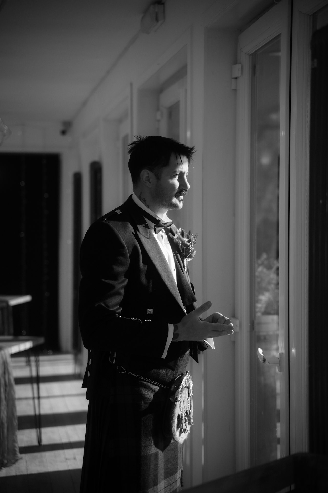 5 Reasons that make Venachar Lochside Venue Amazing for cosy, intimate weddings 6 Venachar Lochside Groom Waiting