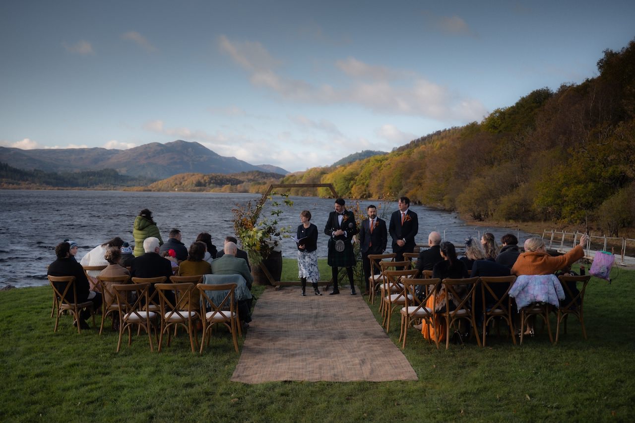 5 Reasons that make Venachar Lochside Venue Amazing for cosy, intimate weddings 9 Venachar Lochside Venue Ceremony