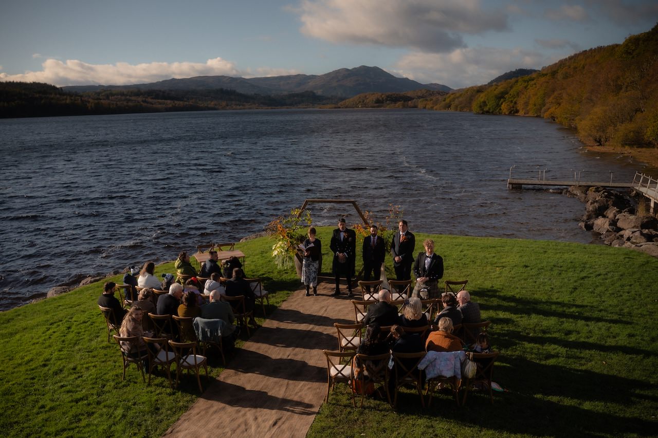 5 Reasons that make Venachar Lochside Venue Amazing for cosy, intimate weddings 3 Venachar Lochside Wedding Venue Ceremony