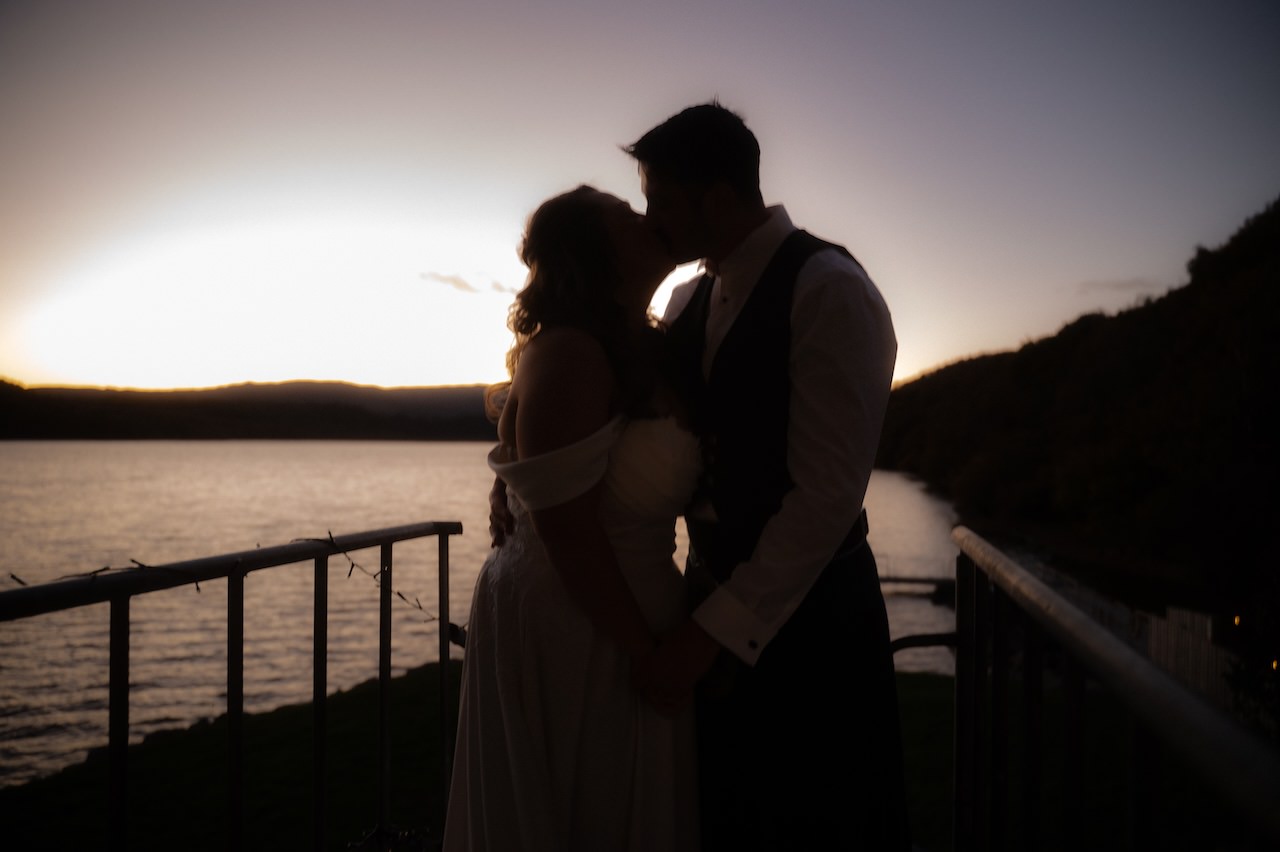 5 Reasons that make Venachar Lochside Venue Amazing for cosy, intimate weddings 43 Venachar Lochside kiss after dark