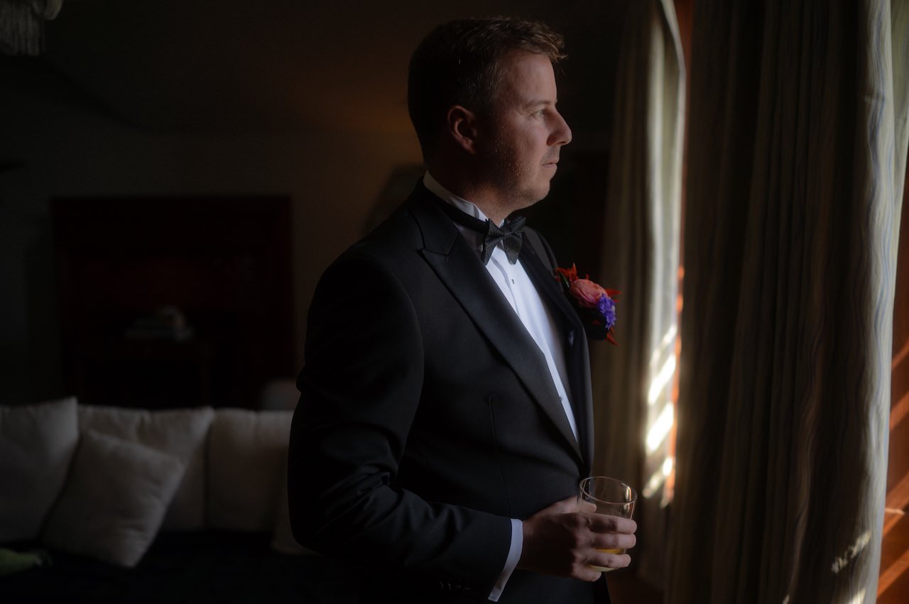 Beautiful Dunskey Estate Elopement - Scottish Castle Wedding Venue 3 Dunskey Estate Wedding Groom waiting for the ceremony