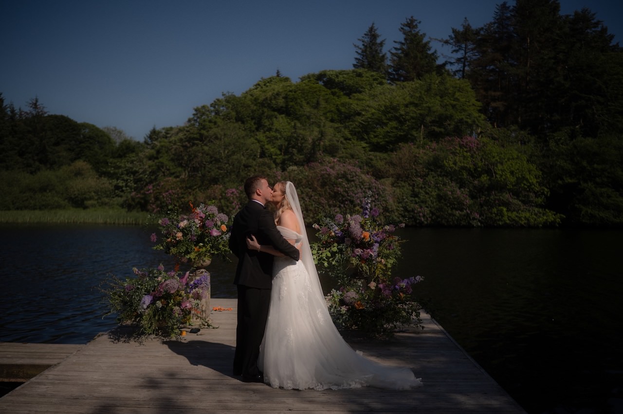 Beautiful Dunskey Estate Elopement - Scottish Castle Wedding Venue 17 Dunskey Estate Elopement - Ceremony first kiss