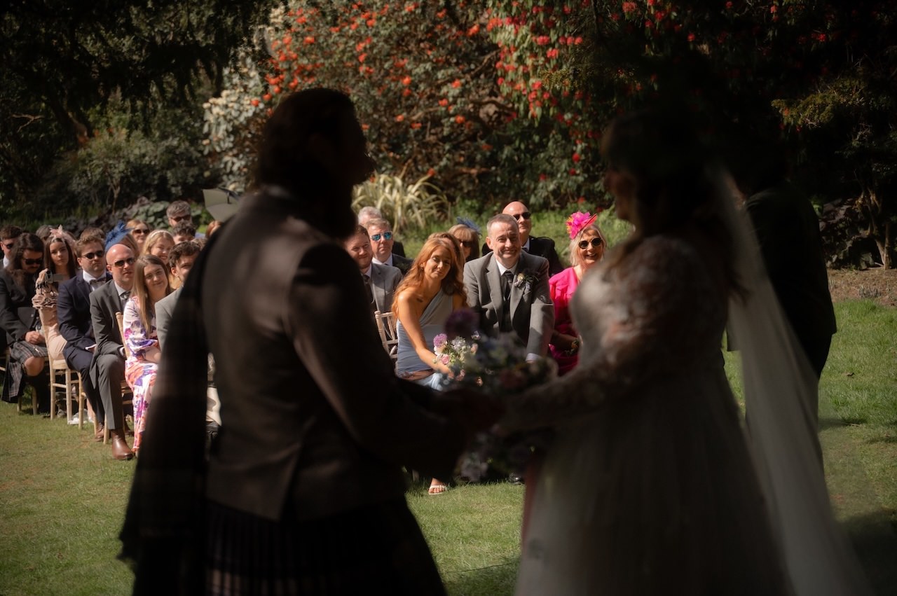 Kelburn Castle Wedding Photography - Chloe And Stewart's Big Day 35 Kelburn Castle Wedding walled garden ceremony