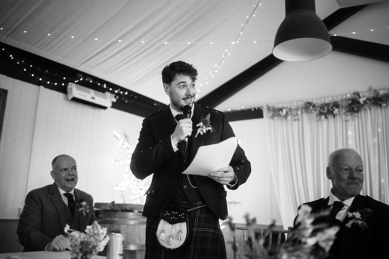 Kelburn Castle Wedding Photography - Chloe And Stewart's Big Day 55 Kelburn Estate Wedding pavilion speeches