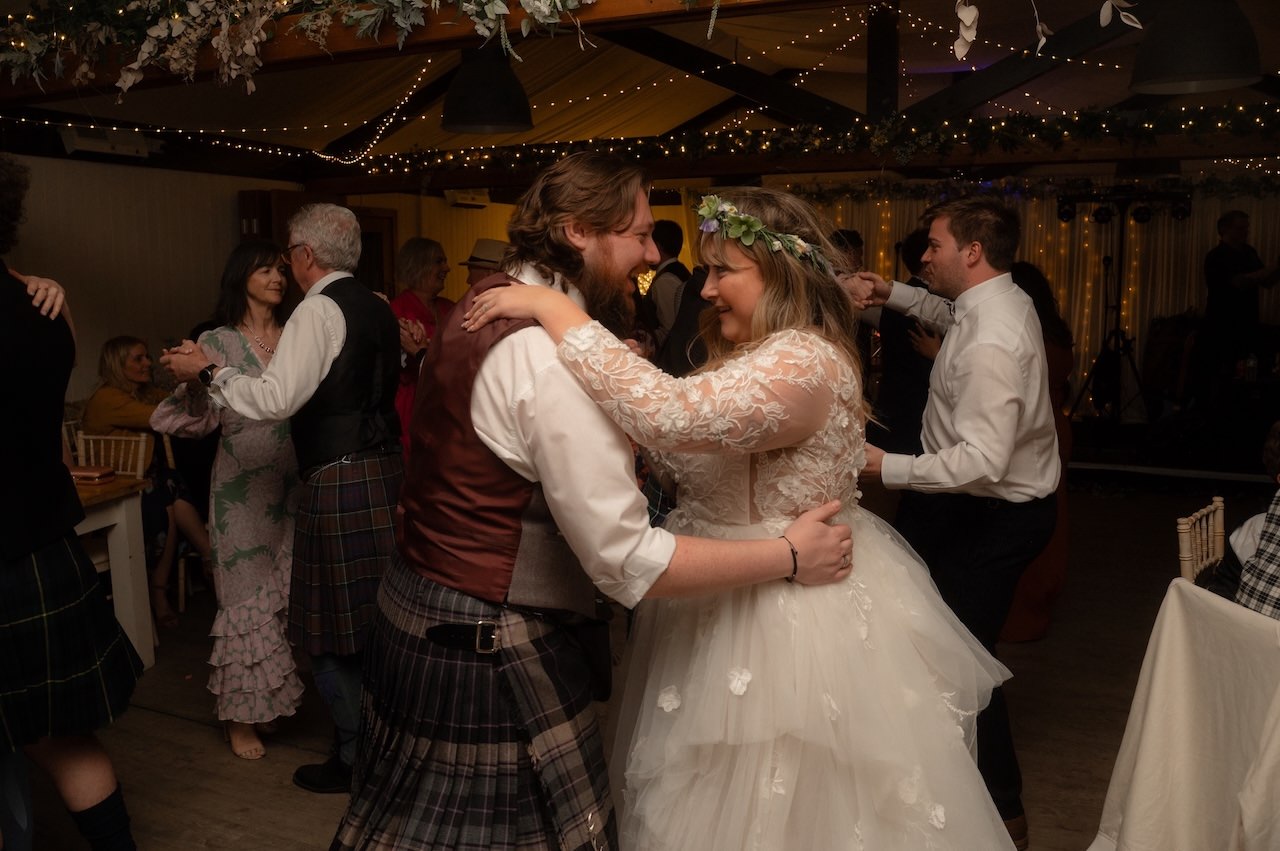 Kelburn Castle Wedding Photography - Chloe And Stewart's Big Day 99 Kelburn Estate Wedding ceilidh dances. bride and groom