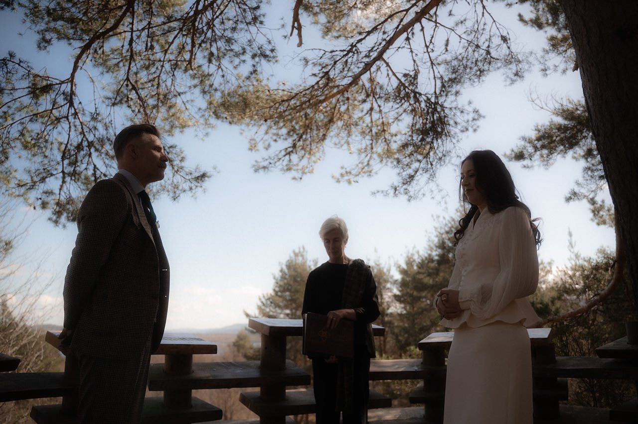 Elegant, Intimate Scottish Highlands Elopement in the Cairngorms 10 Elopement in the Cairngorms outdoor ceremony