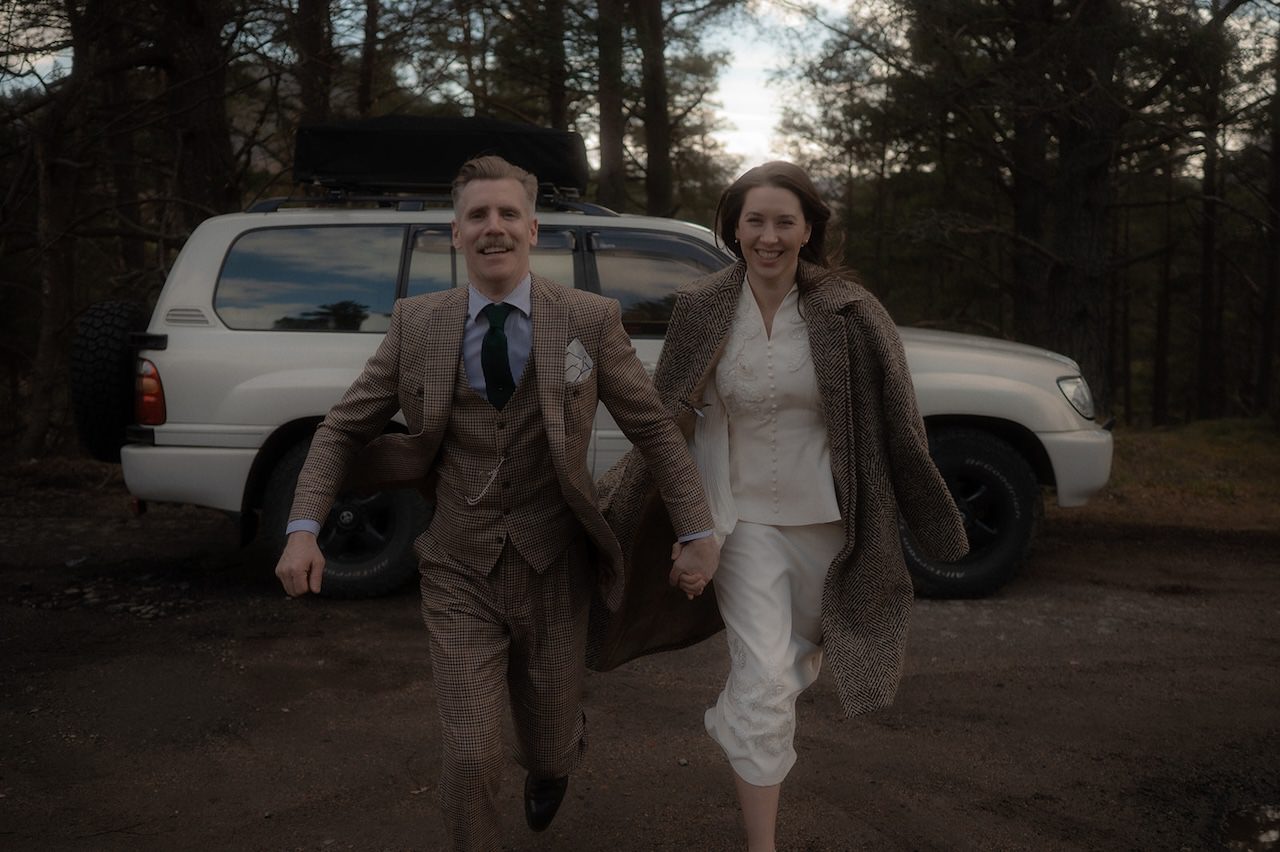Elegant, Intimate Scottish Highlands Elopement in the Cairngorms 31 Elopement in the Cairngorms Photography Classic Land Cruiser